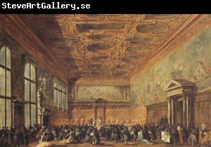 Francesco Guardi rThe Doge Grants an Andience in the Sala del Collegin in the Ducal Palace (mk05)